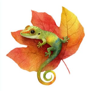Rozprávka na dobrú noc - Jesienna jaszczurka i pory roku