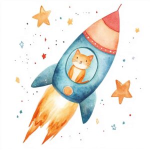 Bajka na dobranoc - AstroKocurek Robin na planecie Ham